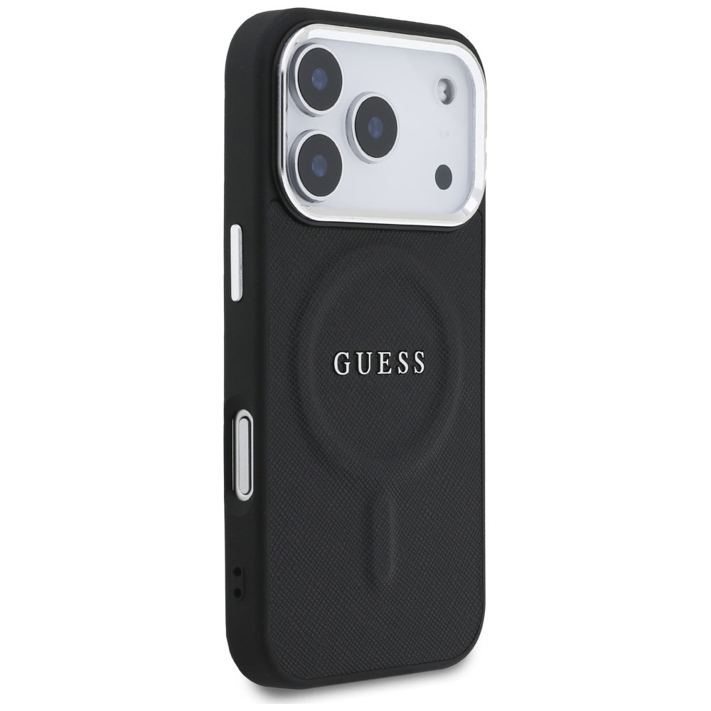 MagSafe ovitek za Apple iPhone 17 Pro, Guess, Classic Logo, črn