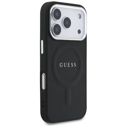 MagSafe ovitek za Apple iPhone 17 Pro, Guess, Classic Logo, črn