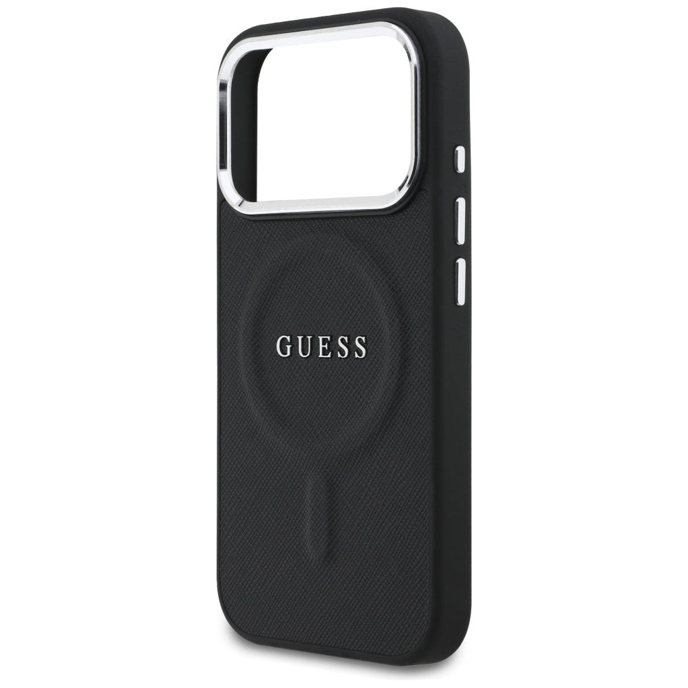 MagSafe ovitek za Apple iPhone 17 Pro, Guess, Classic Logo, črn