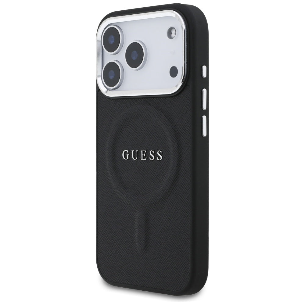 MagSafe ovitek za Apple iPhone 17 Pro, Guess, Classic Logo, črn