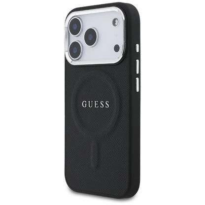 MagSafe ovitek za Apple iPhone 17 Pro, Guess, Classic Logo, črn