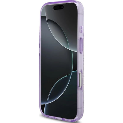 MagSafe Case for Apple iPhone 17 Pro, Guess, IML Flower & Tonal Circle, Purple