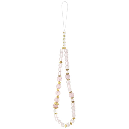 MagSafe ovitek za Apple iPhone 17 Pro, Guess, IML Flowers with Pearl Strap, Roza