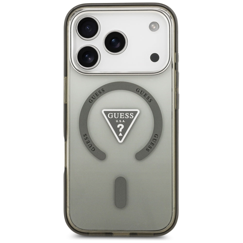 Ovitek MagSafe za Apple iPhone 17 Pro, Guess, IML Gradient Triangle Logo, Kaki