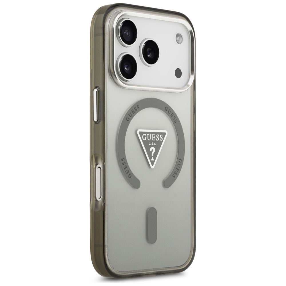 Ovitek MagSafe za Apple iPhone 17 Pro, Guess, IML Gradient Triangle Logo, Kaki