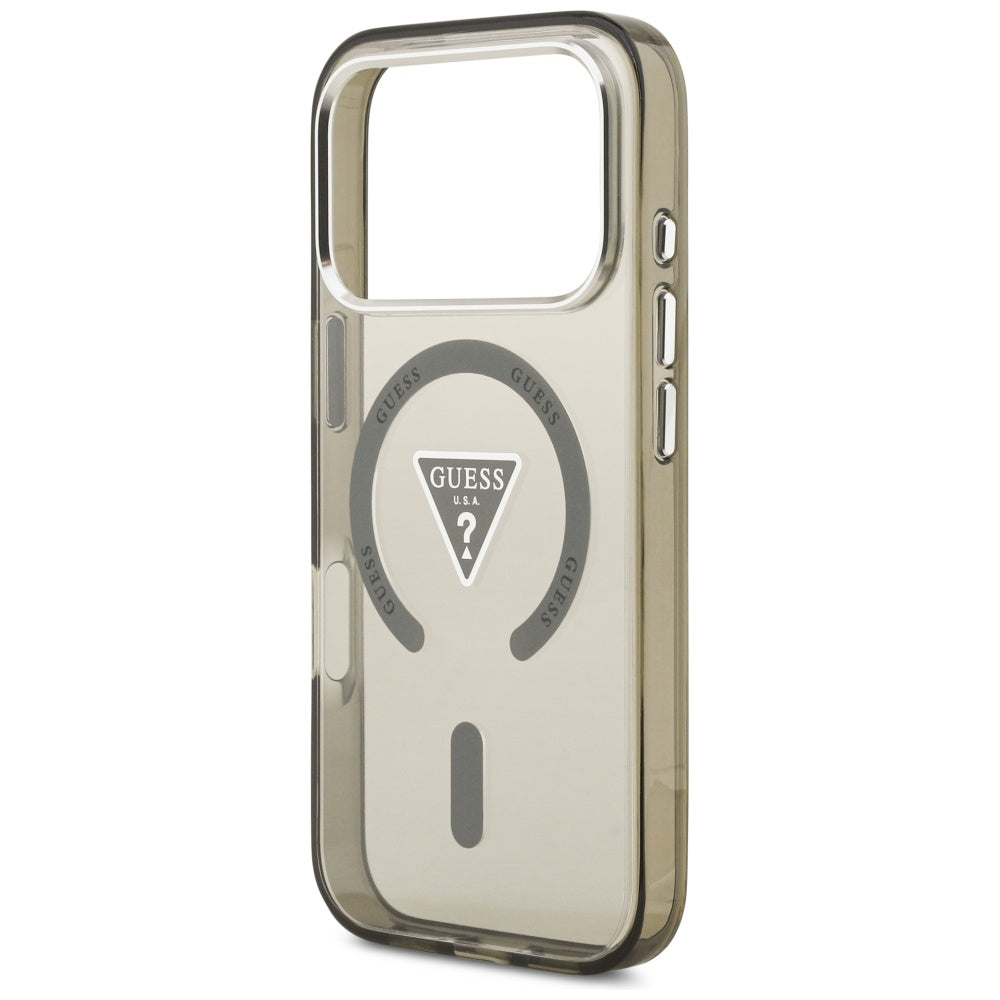 Ovitek MagSafe za Apple iPhone 17 Pro, Guess, IML Gradient Triangle Logo, Kaki