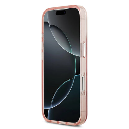 Ovitek MagSafe za Apple iPhone 17 Pro, Guess, IML Gradient Triangle Logo, Roza