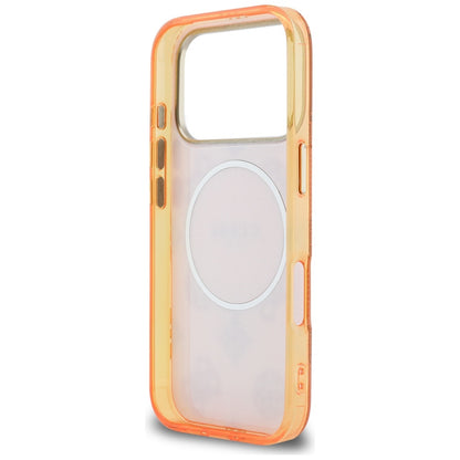 Ovitek MagSafe za Apple iPhone 17 Pro, Guess, IML Peony Dot, Oranžen