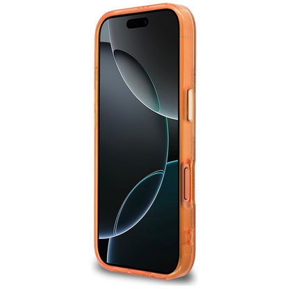 Ovitek MagSafe za Apple iPhone 17 Pro, Guess, IML Peony Dot, Oranžen