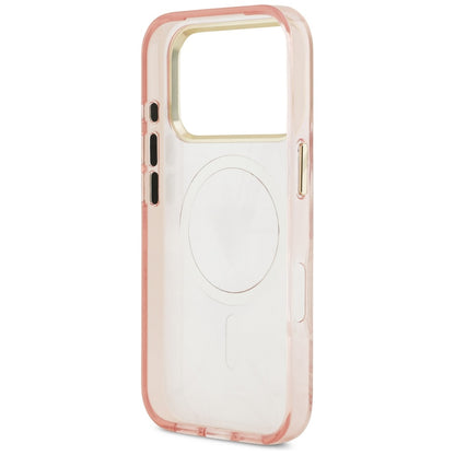 Ovitek MagSafe za Apple iPhone 17 Pro, Guess, Jungle Tonal Triangle, Roza
