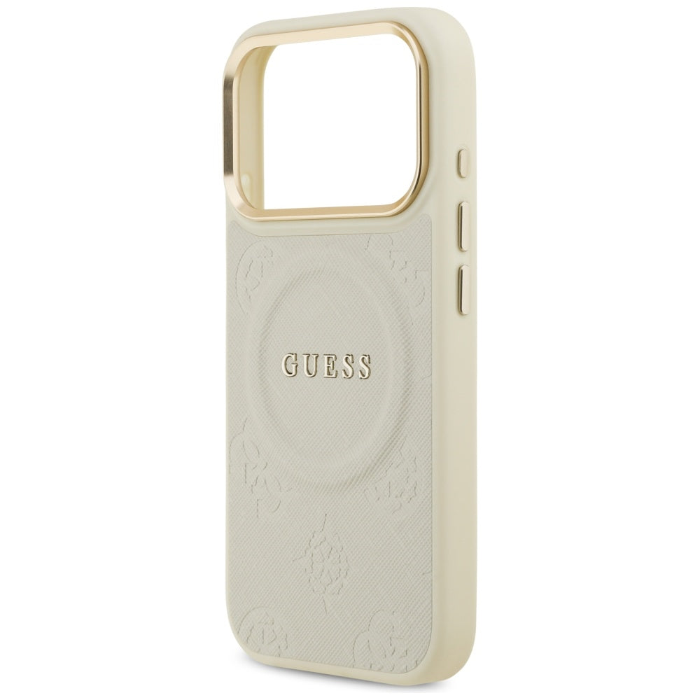 MagSafe ovitek za Apple iPhone 17 Pro, Guess, Peony Hot Stamp, Bež