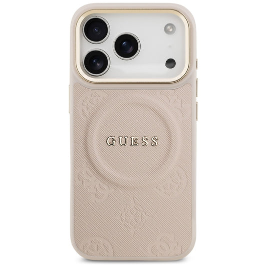 Ovitek MagSafe za Apple iPhone 17 Pro, Guess, Peony Hot Stamp, Roza