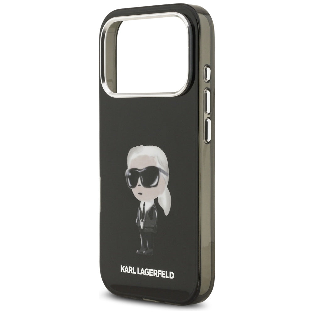 MagSafe Case for Apple iPhone 17 Pro, Karl Lagerfeld, IML Aquarelle Karl Ikonik, Black