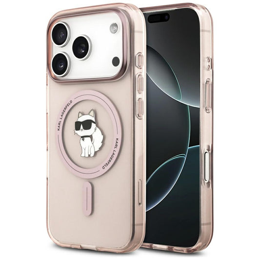 Ovitek MagSafe za Apple iPhone 17 Pro, Karl Lagerfeld, IML Choupette, Roza