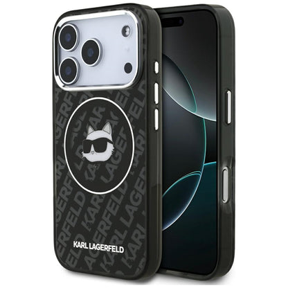 Ovitek MagSafe za Apple iPhone 17 Pro, Karl Lagerfeld, IML Choupette`s Head, Črna