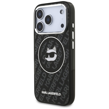 Ovitek MagSafe za Apple iPhone 17 Pro, Karl Lagerfeld, IML Choupette`s Head, Črna