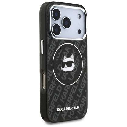 Ovitek MagSafe za Apple iPhone 17 Pro, Karl Lagerfeld, IML Choupette`s Head, Črna