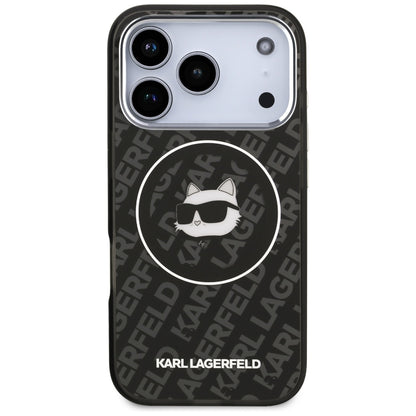 Ovitek MagSafe za Apple iPhone 17 Pro, Karl Lagerfeld, IML Choupette`s Head, Črna