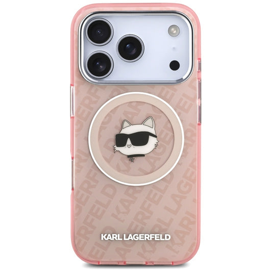 Ovitek MagSafe za Apple iPhone 17 Pro, Karl Lagerfeld, IML Choupette`s Head, Roza