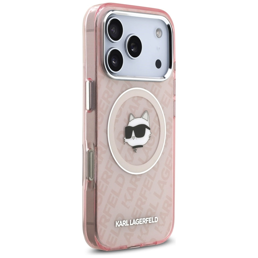 Ovitek MagSafe za Apple iPhone 17 Pro, Karl Lagerfeld, IML Choupette`s Head, Roza