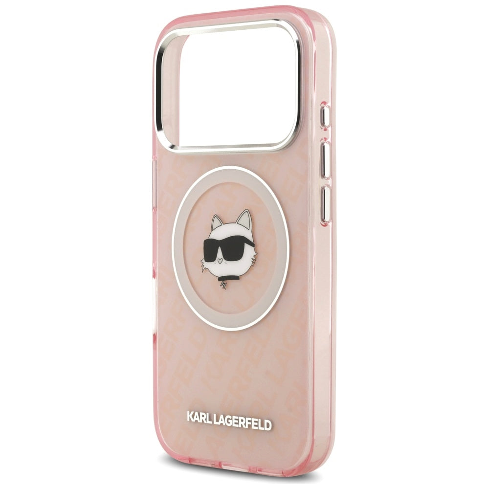 Ovitek MagSafe za Apple iPhone 17 Pro, Karl Lagerfeld, IML Choupette`s Head, Roza