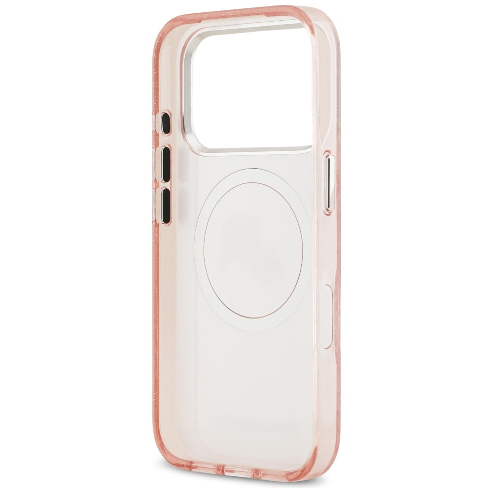 Ovitek MagSafe za Apple iPhone 17 Pro, Karl Lagerfeld, IML Glitter Karl & Choupette`s Heads, Roza