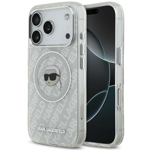 Ovitek MagSafe za Apple iPhone 17 Pro, Karl Lagerfeld, IML Karl`s Head, Siv
