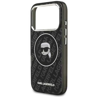 Ovitek MagSafe za Apple iPhone 17 Pro, Karl Lagerfeld, IML Karl`s Head, Črn