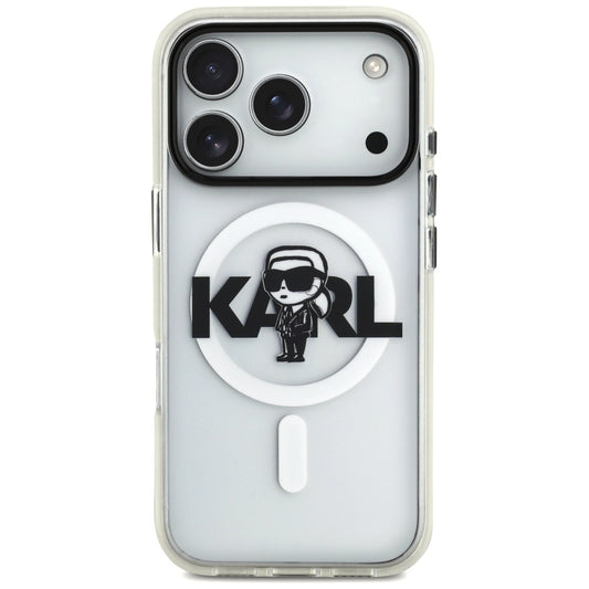 Ovitek MagSafe za Apple iPhone 17 Pro, Karl Lagerfeld, IML Sketch Logo Karl, Prozoren