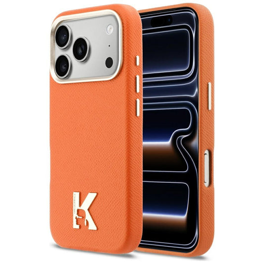 MagSafe Case for Apple iPhone 17 Pro, Karl Lagerfeld, Karl Head Logo, Orange