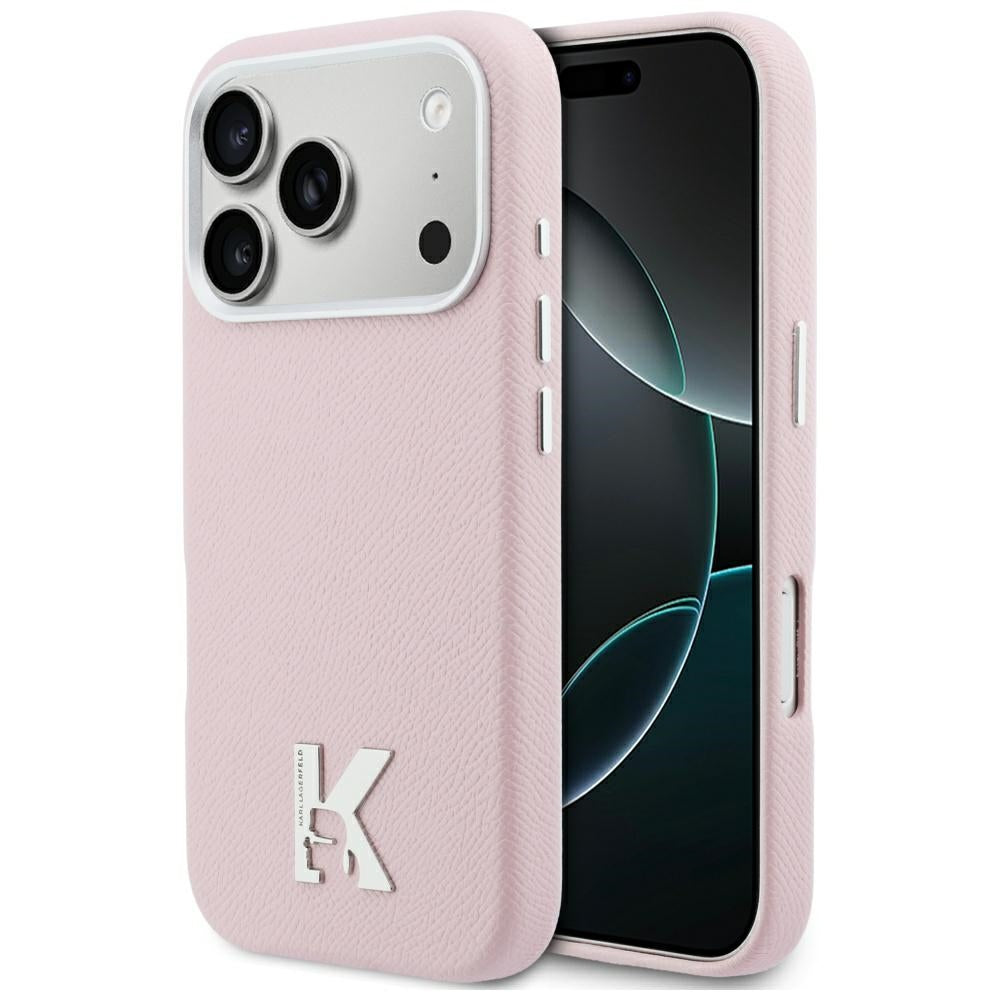 Ovitek MagSafe za Apple iPhone 17 Pro, Karl Lagerfeld, Karl Head Logo, Roza