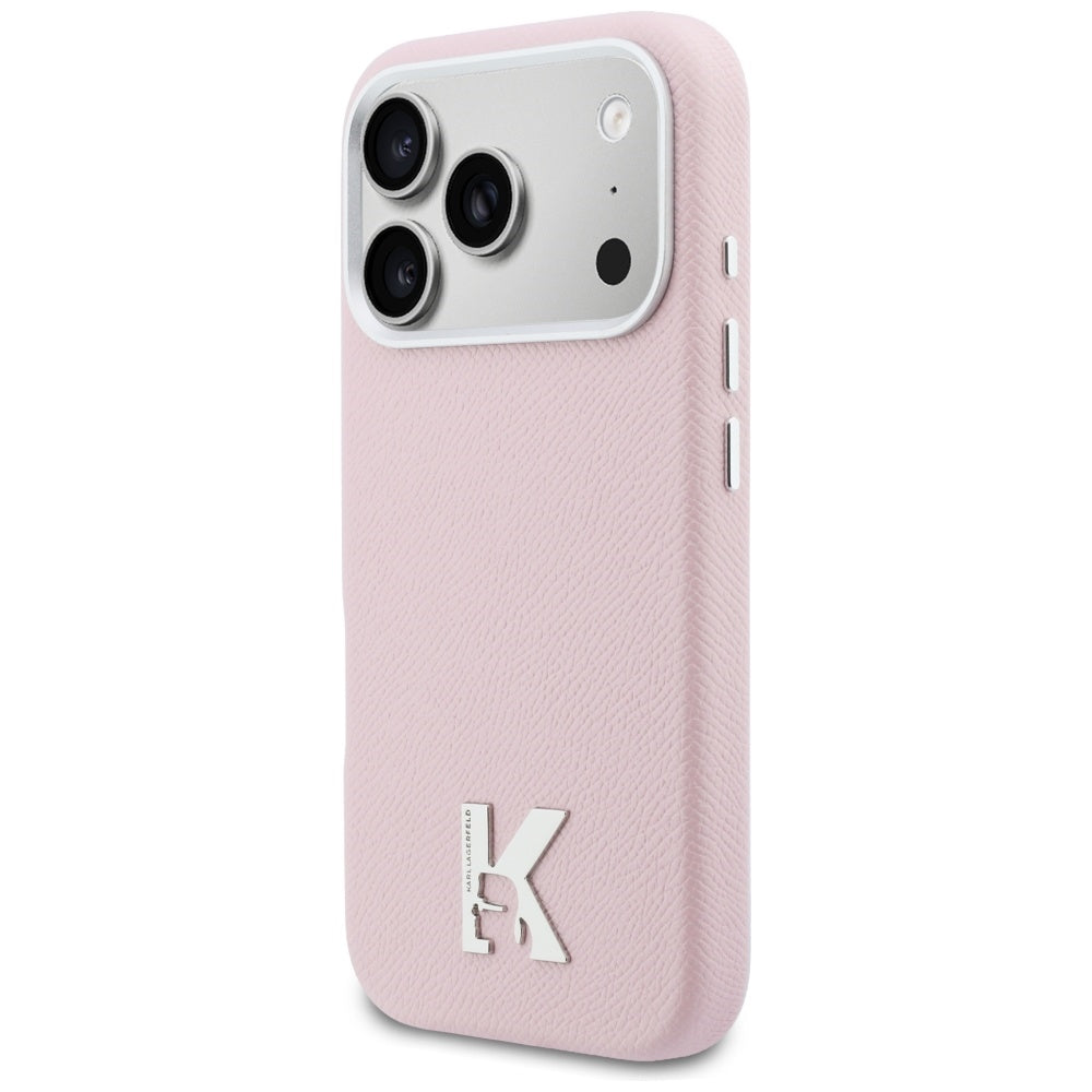 Ovitek MagSafe za Apple iPhone 17 Pro, Karl Lagerfeld, Karl Head Logo, Roza