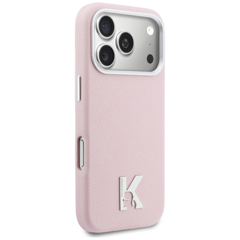 Ovitek MagSafe za Apple iPhone 17 Pro, Karl Lagerfeld, Karl Head Logo, Roza