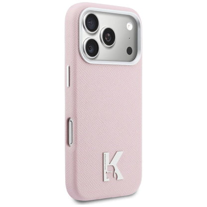 Ovitek MagSafe za Apple iPhone 17 Pro, Karl Lagerfeld, Karl Head Logo, Roza