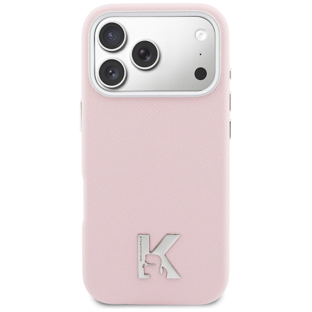 Ovitek MagSafe za Apple iPhone 17 Pro, Karl Lagerfeld, Karl Head Logo, Roza
