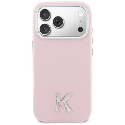 Ovitek MagSafe za Apple iPhone 17 Pro, Karl Lagerfeld, Karl Head Logo, Roza