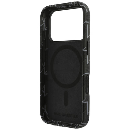 MagSafe Case for Apple iPhone 17 Pro, Karl Lagerfeld, KL Monogram Logo, Black