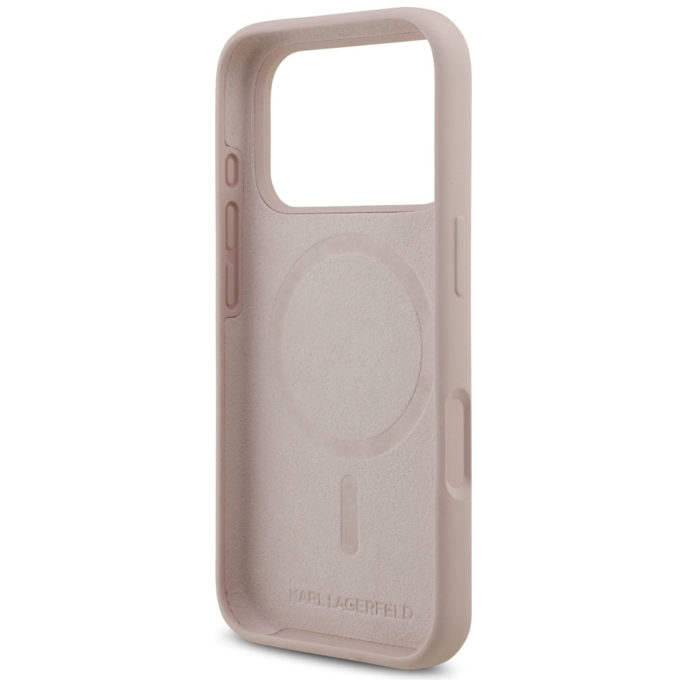 Ovitek MagSafe za Apple iPhone 17 Pro, Karl Lagerfeld, Ring Karl & Choupette, Roza