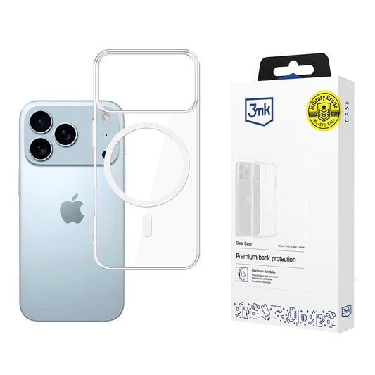 MagSafe ovitek za Apple iPhone 17 Pro Max, 3MK, Clear MagCase, Prozoren