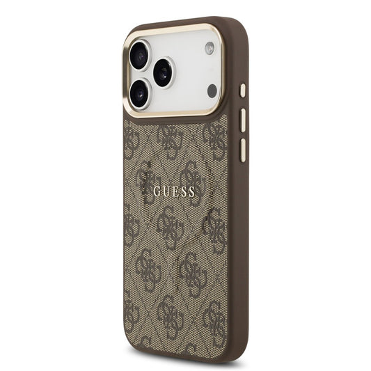 Ovitek MagSafe za Apple iPhone 17 Pro Max, Guess, 4G Classic, Rjava
