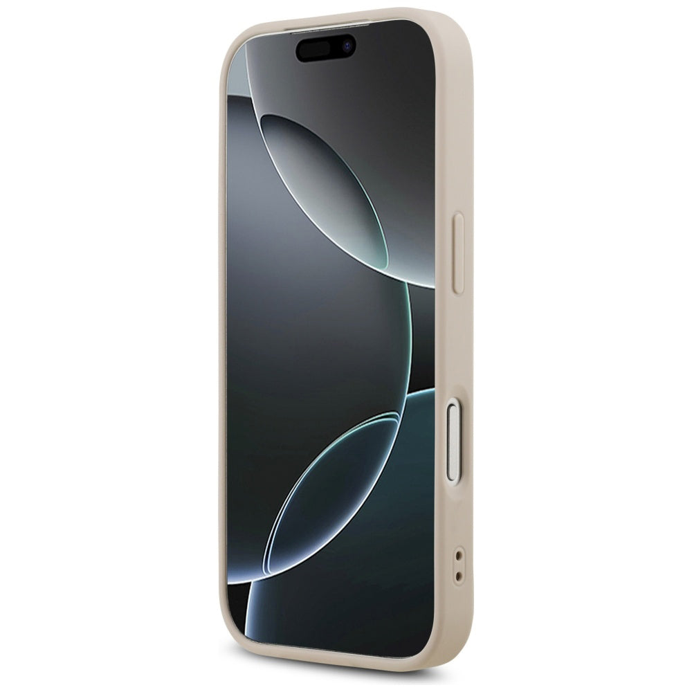 Ovitek MagSafe za Apple iPhone 17 Pro Max, Guess, 4G Triangle Strass, Roza