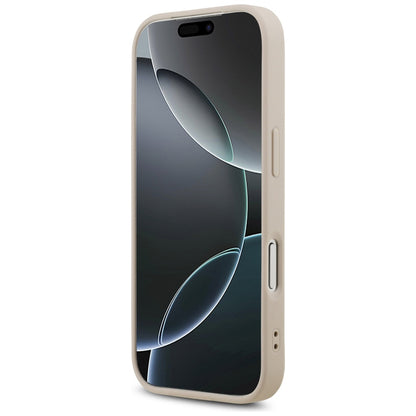 Ovitek MagSafe za Apple iPhone 17 Pro Max, Guess, 4G Triangle Strass, Roza