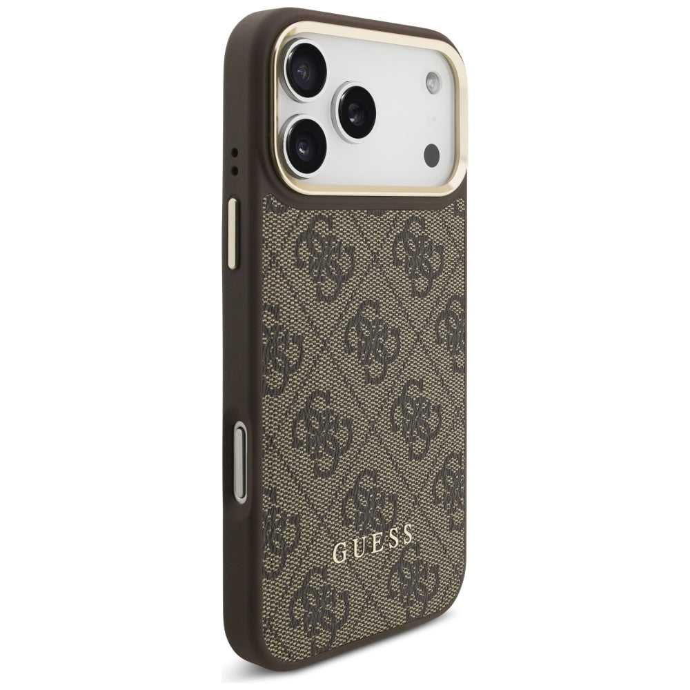 Ovitek MagSafe za Apple iPhone 17 Pro Max, Guess, Cardslot 4G, Rjava