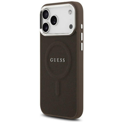 Ovitek MagSafe za Apple iPhone 17 Pro Max, Guess, Classic Logo, Rjava