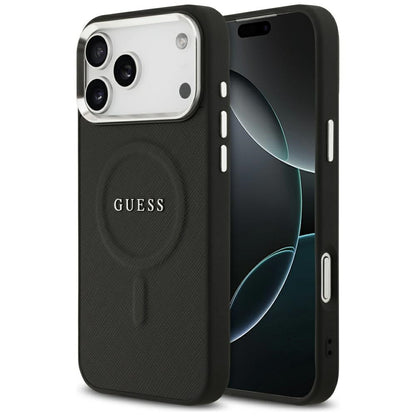 Ovitek MagSafe za Apple iPhone 17 Pro Max, Guess, Classic Logo, Črn