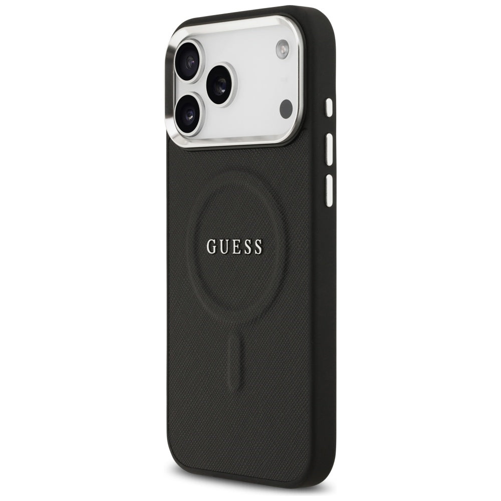 Ovitek MagSafe za Apple iPhone 17 Pro Max, Guess, Classic Logo, Črn
