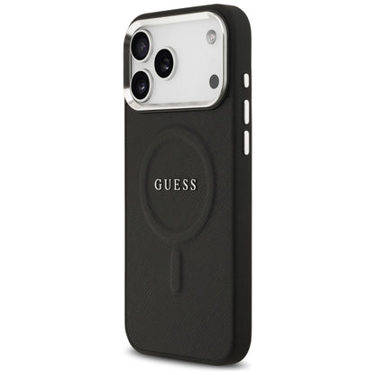 Ovitek MagSafe za Apple iPhone 17 Pro Max, Guess, Classic Logo, Črn