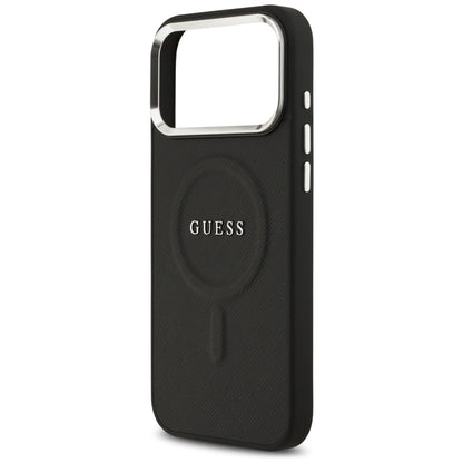 Ovitek MagSafe za Apple iPhone 17 Pro Max, Guess, Classic Logo, Črn