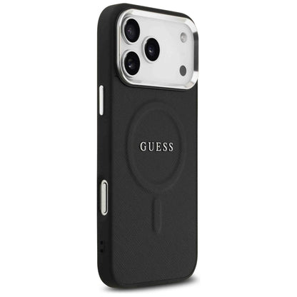 Ovitek MagSafe za Apple iPhone 17 Pro Max, Guess, Classic Logo, Črn
