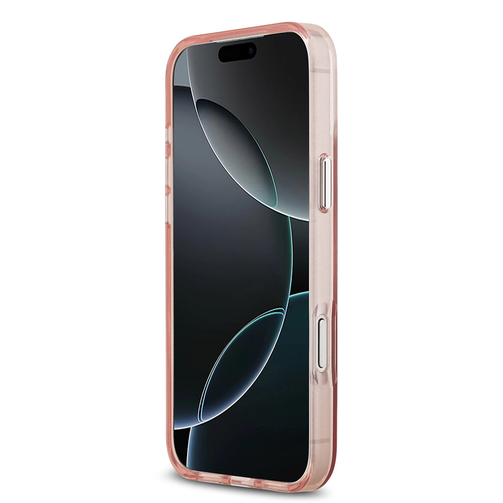 Ovitek MagSafe za Apple iPhone 17 Pro Max, Guess, IML Gradient Triangle Logo, Roza